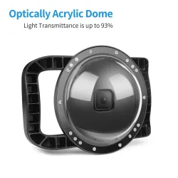 Diving dome port - dual-handheld - waterproof lens cover - for GoPro Hero 8 Black - 6 inchProtection