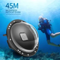 Diving dome port - dual-handheld - waterproof lens cover - for GoPro Hero 8 Black - 6 inchProtection