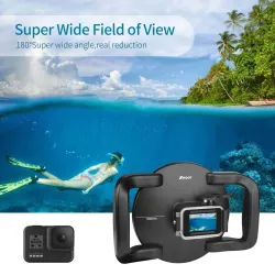 Diving dome port - dual-handheld - waterproof lens cover - for GoPro Hero 8 Black - 6 inchProtection