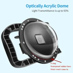 Diving dome port - dual-handheld - waterproof lens cover - for GoPro Hero 8 Black - 6 inchProtection