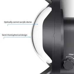 Diving dome port - waterproof filter case - switchable - for GoPro Hero 7 6 5 BlackProtection