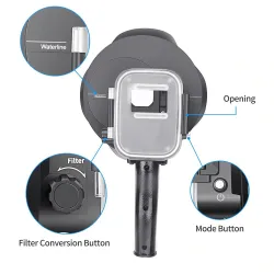 Diving dome port - waterproof filter case - switchable - for GoPro Hero 7 6 5 BlackProtection