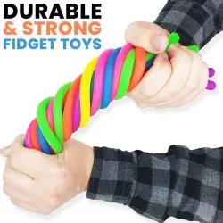 Rubber noodle - elastic rope - anti-stress toy - fidget - 6 piecesFidget Spinner