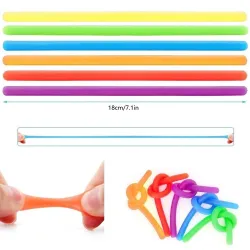 Rubber noodle - elastic rope - anti-stress toy - fidget - 6 piecesFidget Spinner