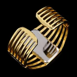 Luxurious bracelet with a rectangle watch - open designBracelets