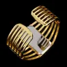 Luxurious bracelet with a rectangle watch - open designBracelets