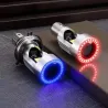 Motorcycle / car light bulb - LED - DRL - Angel Eye - blue / pink - H4 - BA20DDaytime Running Lights (DRL)
