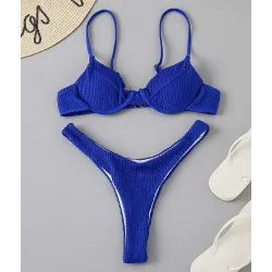 Sexy ribbed bikini set - Brazilian style - with push upBeachwear