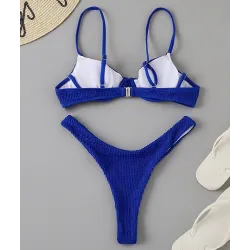 Sexy ribbed bikini set - Brazilian style - with push upBeachwear