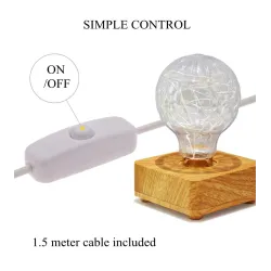 Modern LED night light - USB - copper wire string bulbLights & lighting
