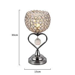 Modern crystal night lamp - heart-shaped - LEDLights & lighting