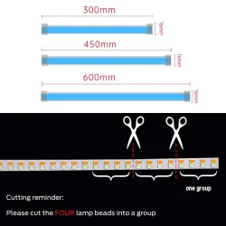 Car LED strip - DRL - turn signal light - flexible - waterproof - 12V - 2 piecesTuning