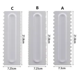 Decorative cream spatula - scraper - irregular teeth / edgeBakeware