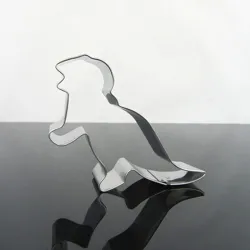 Cookie cutter mold - dinosaurs shaped - stainless steel - 4 piecesBakeware