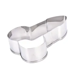 Cookie cutter mold - penis shaped - stainless steel - 3 piecesBakeware