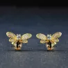 Elegant stud earrings - crystal beeEarrings