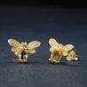 Elegant stud earrings - crystal beeEarrings