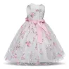 Luxury girls dress - floral design & bowKids