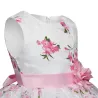 Luxury girls dress - floral design & bowKids