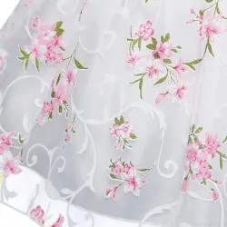 Luxury girls dress - floral design & bowKids