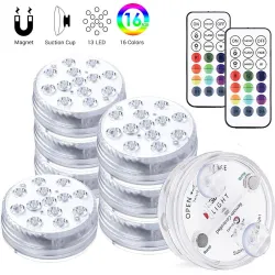Submersible / underwater light - for aquarium / bathtub - 13LED - 16 RGB - IP68 - with RF remoteLights & lighting