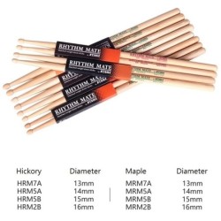 Rhythm Mate - drum sticks - 5A / 5B / 2B / 7A - hickory / maple woodDrums