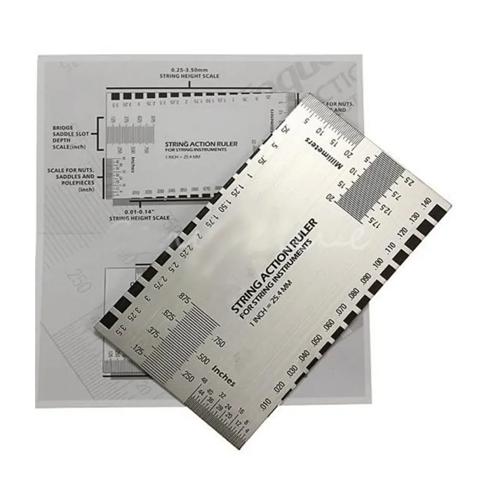 Guitar measuring ruler - string conversion chart - stainless steelGuitars