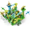 Marble race - with light - electric maze ball - building blocks - Jurassic dinosaur park / jungle world - toyPuzzles & Games
