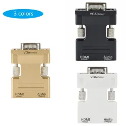 HDMI-compatible to VGA adapter - audio cable - 3.5mm - 1080PCables