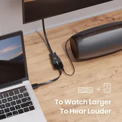 UGREEN - active HDMI to VGA adapter - with 3.5mm audio jack - 1080PCables