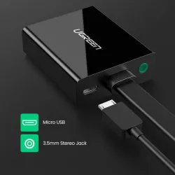UGREEN - active HDMI to VGA adapter - with 3.5mm audio jack - 1080PCables