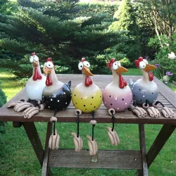 Funny chicken - hen - rooster - garden / lawn decorationGarden