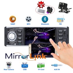 4.1 Inch - 1 Din - car radio - remote control - HD - Bluetooth - 12V - USB - AUX - FM