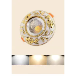 American style - luxurious gold ceiling lamp - spot light - recessed - dimmable - COB - LED - 3W / 5W / 7WSpotlights