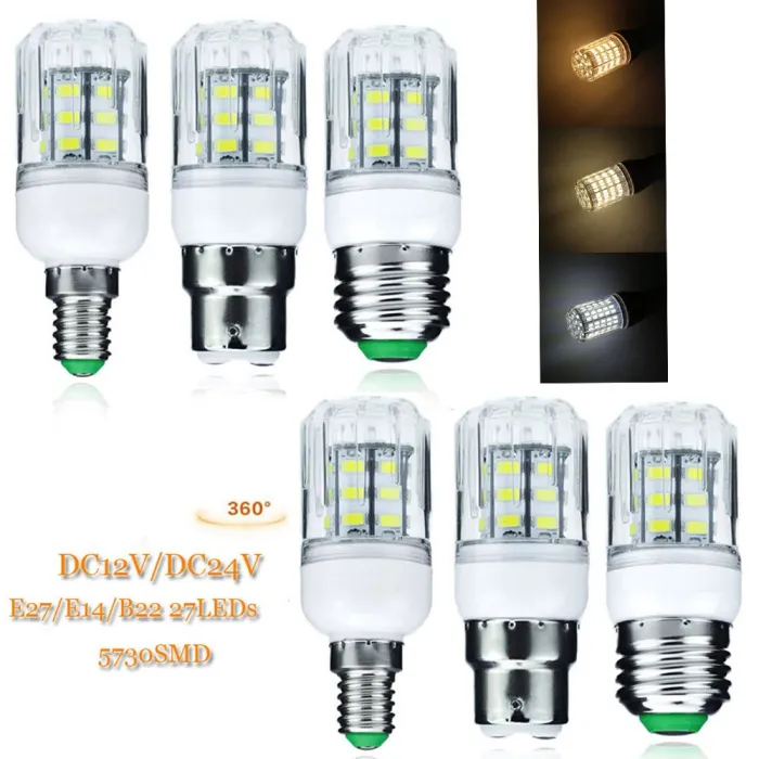 E26 - E27 - E14 - E12 - B22 - GU10 - G9 - 12V-24V - 5730 SMD - LED bulbE14