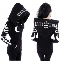Gothic punk Witch - hoodie with zipper - Witch CraftHoodies & Jumpers