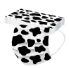 Protective face / mouth masks - disposable - 3-ply - milk cow - black white spots print - 50 piecesMouth masks