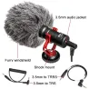 BOYA BY-MM1 - microphone - with fur - video record - for iPhone X 8 7 Huawei Nikon Canon DSLRMicrophones