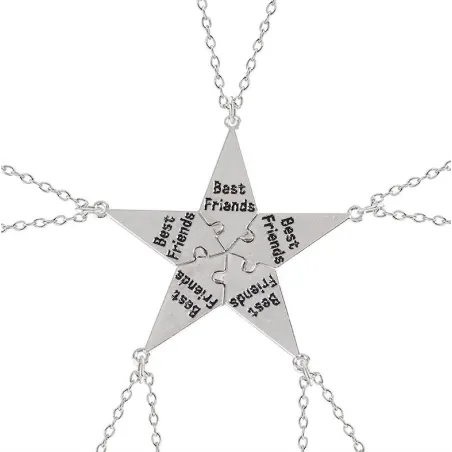 "Best Friends" - five-pointed star pendant with necklace - 3 - 8 piecesNecklaces