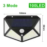 Outdoor / garden solar light - lamp - waterproof - motion sensor - 3-modes - 100 LEDSolar lighting