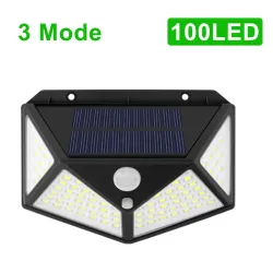 Outdoor / garden solar light - lamp - waterproof - motion sensor - 3-modes - 100 LEDSolar lighting