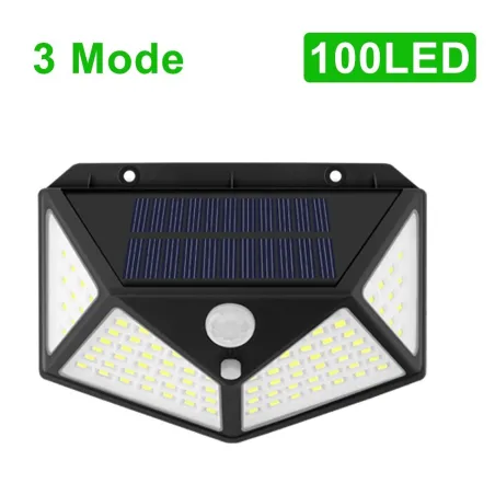 Outdoor / garden solar light - lamp - waterproof - motion sensor - 3-modes - 100 LEDSolar lighting