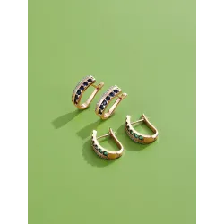 Luxurious rose gold earrings - with cubic zirconiaEarrings