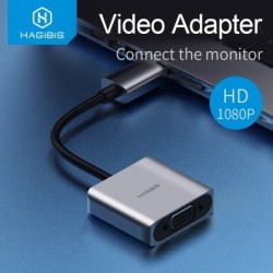 HDMI-compatible to VGA adapter - micro USB - with video / audio power - 1080P