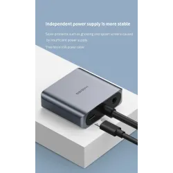 HDMI-compatible to VGA adapter - micro USB - with video / audio power - 1080PAudio