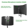 Professional studio soundproofing panel - soundproof shield - microphone acoustic isolator - foldable - alloyMicrophones