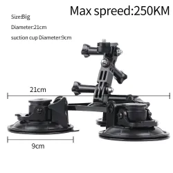 Car window suction cup - 1/4" tripod - adapter - mount for GoPro / SJCAM Xiaomi Yi 4KMounts