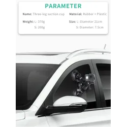 Car window suction cup - 1/4" tripod - adapter - mount for GoPro / SJCAM Xiaomi Yi 4KMounts