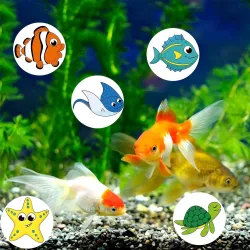 Colorful stickers for kids - starfish / koala / panda / lion / unicornDecoration