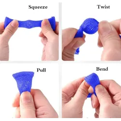 Squeeze fidget toy - anti-stress - net tube with marble ballFidget Spinner